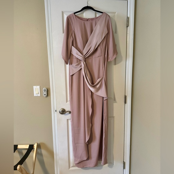 Mother of Bride Dusty Rose Floor Length Dress - Picture 3 of 5